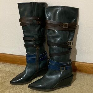 A.S.98 Marlowe Wedge calf hi boots. EU37 US7